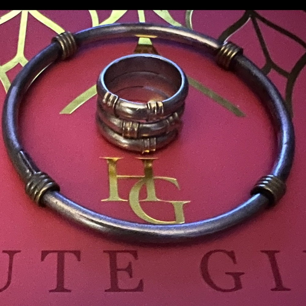 Elegant set in silver and gold